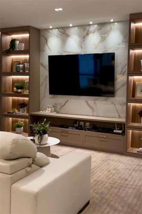 Designing a Living Room that Impresses with Modern Lighting and TV Walls
